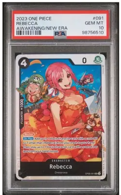 2023 ONE PIECE OP05-AWAKENING OF THE NEW ERA #091 REBECCA PSA 10 - Image 1