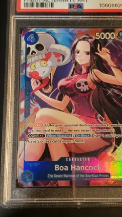 Bandai One Piece CCG Boa Hancock OP01-078 Premium Booster Foil Alt Art PSA 10 - Image 2