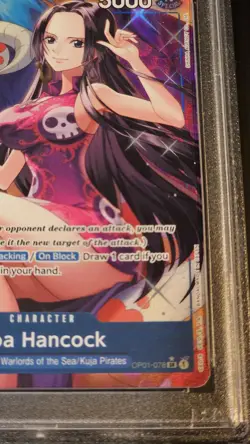 Bandai One Piece CCG Boa Hancock OP01-078 Premium Booster Foil Alt Art PSA 10 - Image 4