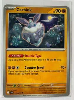 Carbink 117/217 Common Card - Ascended Heroes Set - Pack Fresh - Image 1