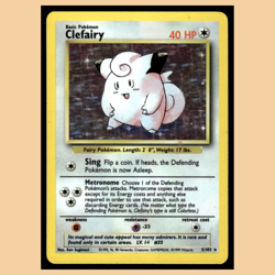 Clefairy #5 1999 Classic - Base Set Basic/Rare Holo Pokemon Card EX - Image 1