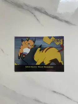 Pokemon EP14 Electric Shock Showdown Topps TV Holo Foil Card Blue Label - Image 1