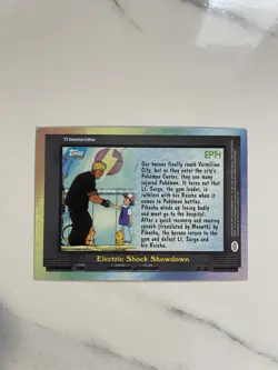 Pokemon EP14 Electric Shock Showdown Topps TV Holo Foil Card Blue Label - Image 4
