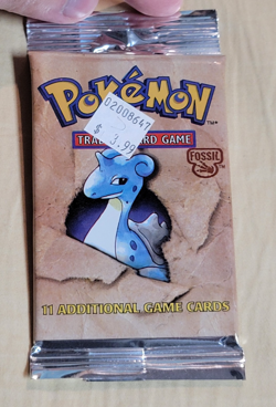WOTC Pokemon Fossil Set Lapras Art Sealed Booster Pack 1999 ~21.5g - Image 4