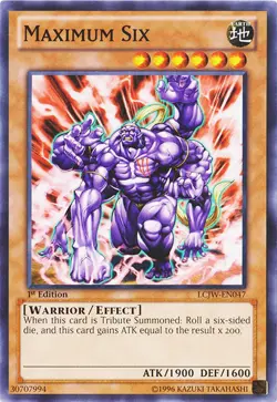 Maximum Six - LCJW-EN047 - Common - 1st Edition Lightly Played Legendary Collect - Image 1