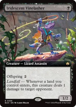 Iridescent Vinelasher (Extended Art) 0359 MTG Bloomburrow Rare NP - Image 1