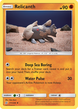 POKEMON SM Unified Minds: REVERSE HOLO - RELICANTH 111/236 LIGHT PLAY - Image 1