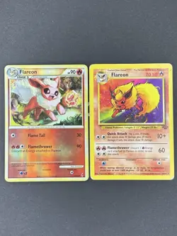 Pokemon TCG Flareon 19/64 Unlimited & Flareon 44/95 Reverse Holo 2 Card Lot - Image 1