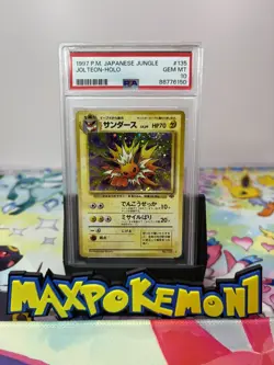 Pokemon Jolteon Jungle Japanese Holo Rare #135 PSA 10 Gem Mint - Image 1
