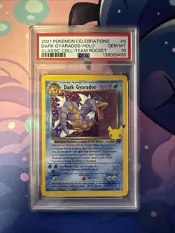 2021 POKEMON CELEBRATIONS CLASSIC COLLECTION #8 DARK GYARADOS-HOLO PSA 10 - Image 1