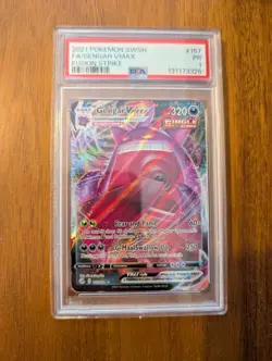 2021 Pokemon Fusion Strike SWSH FA Gengar VMAX #157 PSA 1 (POP 3) - Image 1