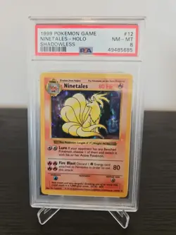 Pokemon Ninetails Shadowless #12 Holo Rare Base Set Psa 8 - Image 1