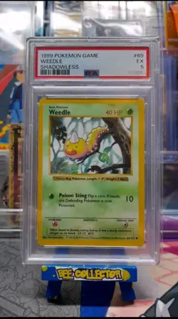 Pokemon tcg 1999 Shadowless Kakuna & weedle Base set Graded PSA 5 Excellent - Image 2