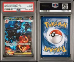 MEGA CHARIZARD X EX 2025 POKEMON PFL EN-PHANTASMAL FLAMES #125 PSA 10 SIR RARE - Image 3