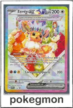 Pokemon Scarlet & Violet Black Star Promo Card Eevee Ex #SVP174-LP - Image 1