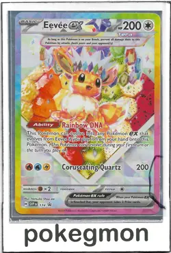 Pokemon Scarlet & Violet Black Star Promo Card Eevee Ex #SVP174-LP - Image 3