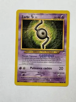 Zarbi 87/105 Neo Destiny French Unown Vintage Pokemon Card TCG - Image 1