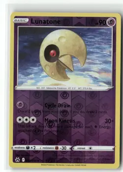 Lunatone 062/159 Reverse Holo - Crown Zenith - Pokemon TCG NM - Image 1