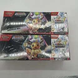 2 Pokemon Prismatic Evolutions Surprise Box And Booster Bundle Sealed - Image 1