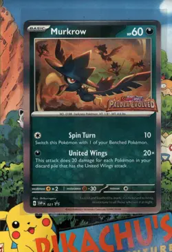 Pokemon TCG Murkrow SVP021 Prelease Promo Paldea Evolved Stamped Holo NM/M - Image 1