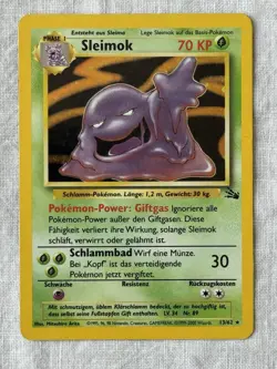 Pokemon Sleimok 13/62 Fossil German Holo Rare Vintage Muk - Image 1
