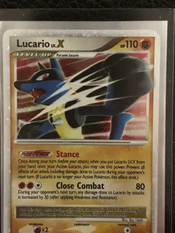Pokemon Lucario LV.X 122/123 Diamond & Pearl Secret Wonders Holo Pokemon TCG - Image 1
