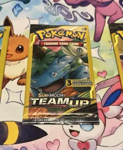 Sun Moon Team Up3-card Booster Packs New FullArt Set (4) Tag Team Mini - Image 5