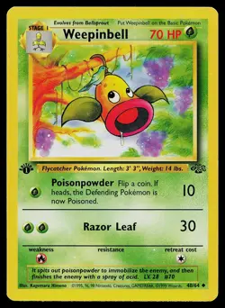 Pokemon Card Weepinbell 48/64 Jungle 1st Edition - Image 1