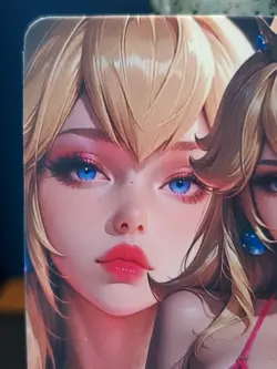 1/1 Only 1 Made Princess Peach Pink Bikini Mario Customs Waifu Card Size 5x3.5 - Image 2