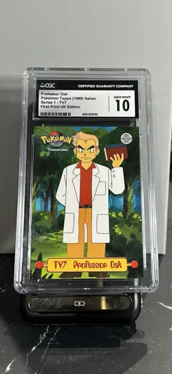 Professor Oak Pokemon Tops 1999 Italian Series 1 - Tv7 First Print Uk Edition - Image 1