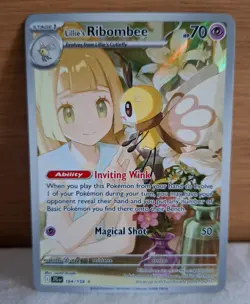 Lillie's Ribombee 164/159 Sv09 Pokemon TCG Journey Together Holo IR - Image 1
