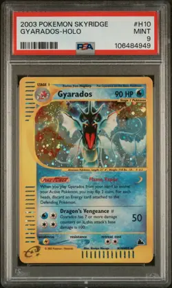 Pokemon Gyarados Holo Rare Skyridge #H10 PSA 9 Mint Swirl 🌀 - Image 1