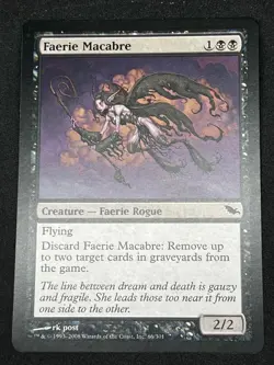Magic the Gathering MTG Faerie Macabre Black Shadowmoor Common - Image 1