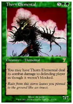Thorn Elemental - Foil ~ Moderately Played 7th Edition Seventh MTG Magic Ultimat - Image 1