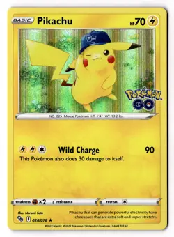 Pikachu (28) 028/078 Pokemon GO Holo NM - Image 1