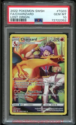 Pokemon Lost Origin Charizard TG03 PSA 10 - Image 1