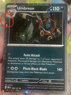 2 SWIRLS - Pokemon Prismatic Evolutions Costco Cosmos Holo Umbreon 059/131🌀🌀 - Image 1