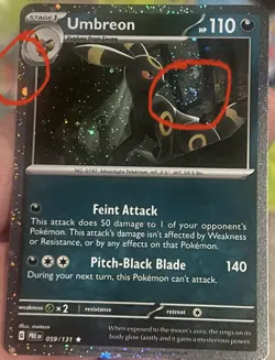 2 SWIRLS - Pokemon Prismatic Evolutions Costco Cosmos Holo Umbreon 059/131🌀🌀 - Image 2