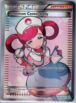 Pokemon Center Lady 105/106 XY - Flashfire - Pokemon Card - LP - Image 1