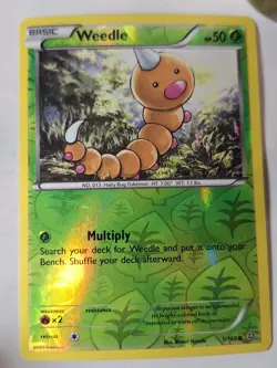 Weedle 1/160 XY Primal Clash Reverse Pokemon Holo Foil Nice! - Image 1
