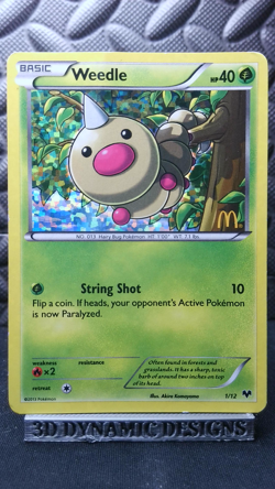 | Pokemon Weedle - 1/12 2014 Mcdonalds Promos Holo Rare HP 🔥 | - Image 1