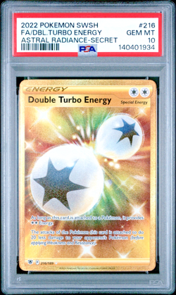 Double Turbo Energy 216/189: Astral Radiance (Ultra Rare) Pokemon - PSA 10 - Image 1
