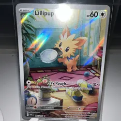 Pokemon TCG Lillipup 154/086 White Flare Illustration Rare Card NM/M Condition - Image 1