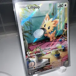 Pokemon TCG Lillipup 154/086 White Flare Illustration Rare Card NM/M Condition - Image 2