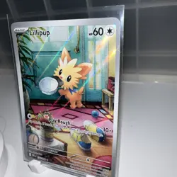 Pokemon TCG Lillipup 154/086 White Flare Illustration Rare Card NM/M Condition - Image 3