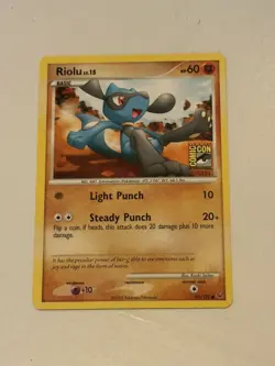 2009 Pokemon Platinum SDCC Riolu Promo Card 91/127 - San Diego Comic Con - Image 1