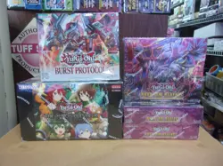 YU GI OH BURST PROTOCOL + (3) PHANTOM BOXES + CHRONICLES DECK SPIRIT DISPLAY - Image 1