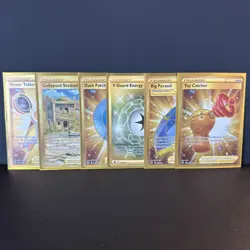 Pokemon TCG Sword And Shield Error Ultra Rare Gold Lot - 6 Cards - Image 1