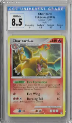 CGC 8.5 NM/Mint+ Charizard 1/99 Arceus Holo Rare Pokemon Card TCG Sub-Grades - Image 1