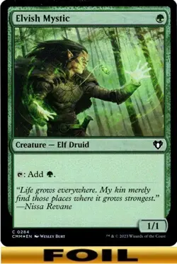 Elvish Mystic - FOIL #284 - Commander Masters - CUC NM MTG - Image 1